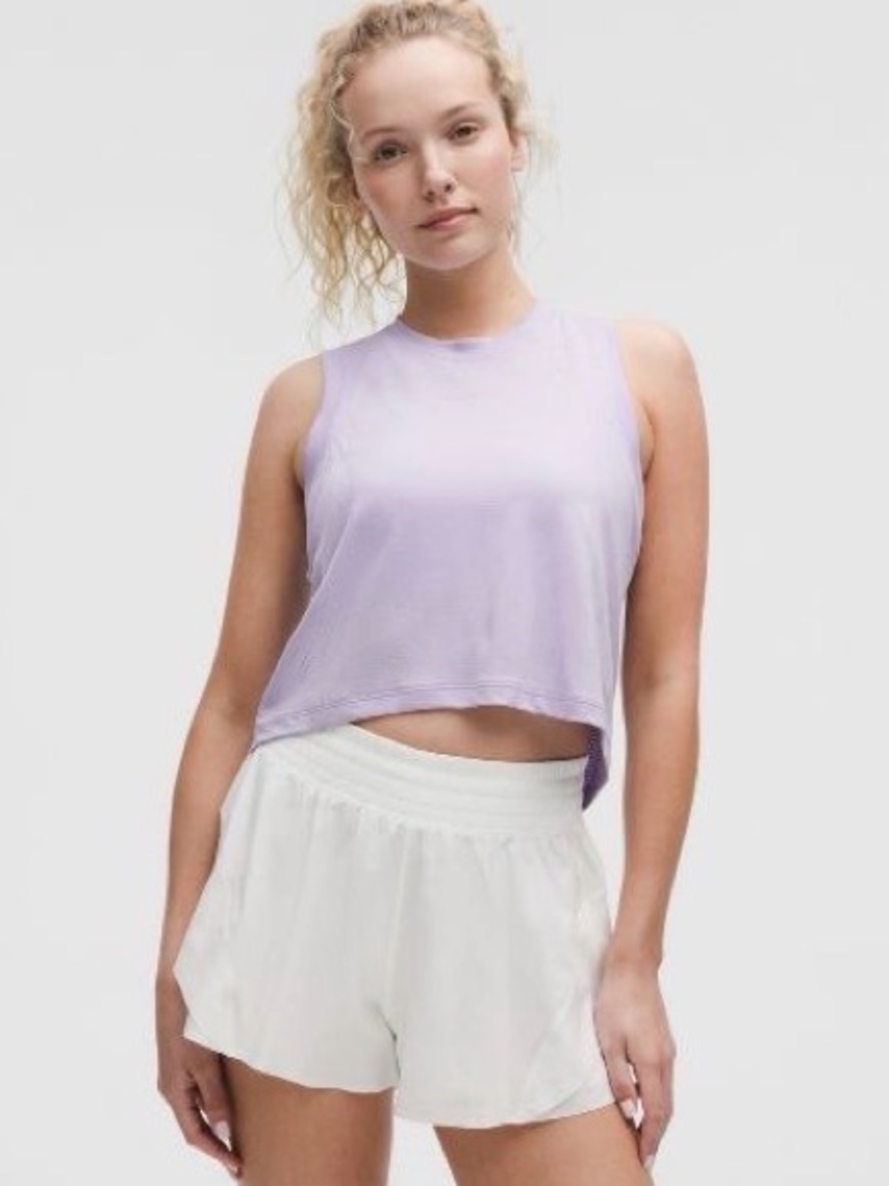 Lululemon Swiftly High -Low cropped Tank Top - Lavender Frost